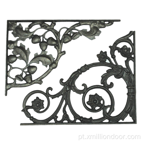 Cantos de ferro forjado decorativo de metal